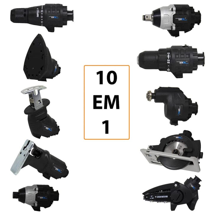 PowerMax Pro Kit 10 em 1 - Parafusadeira Furadeira Lixadeira Serra Martelete Elétrico Espatulas