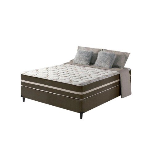 Promoção | Cama Box + Colchão de Casal Classic Molas Ensacadas 138x188x61cm