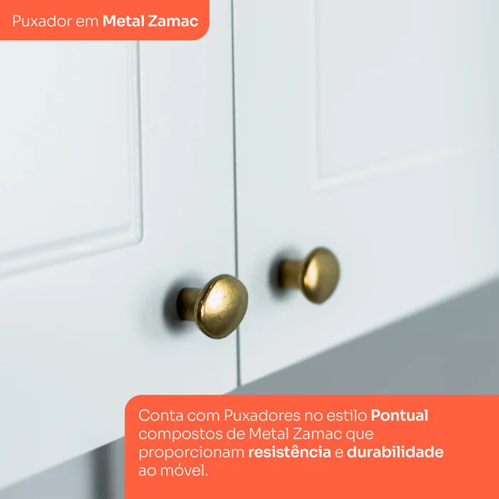 Conjunto de Armário de Cozinha Compacta com 4 Peças Estilo Americano