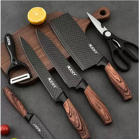 Conjunto De Facas Inox 6 Peças Antiaderente Para Cozinha - Entrega Grátis