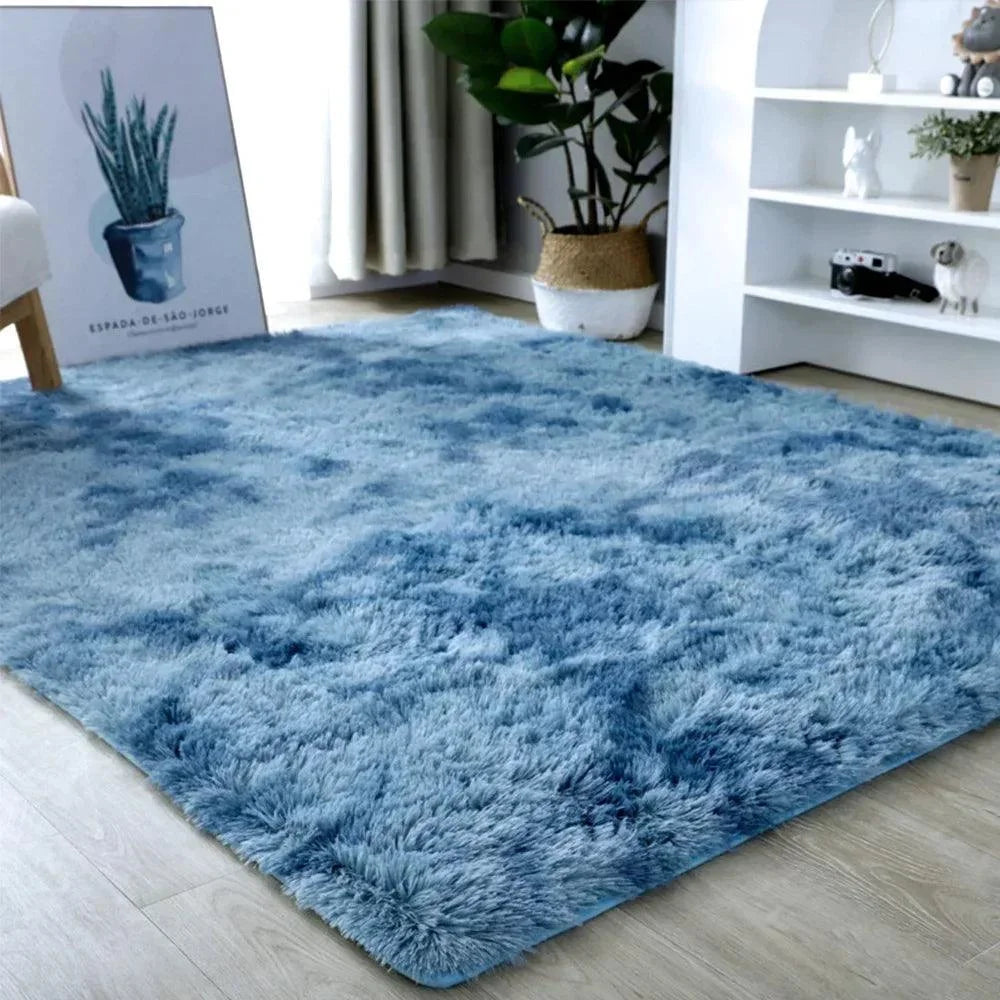 Tapete Felpudo Tie-dye Retangular para Decoração Moderna Lenogue