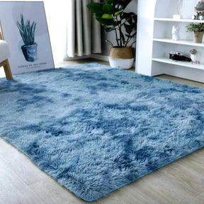 Tapete Felpudo Tie-dye Retangular para Decoração Moderna Lenogue