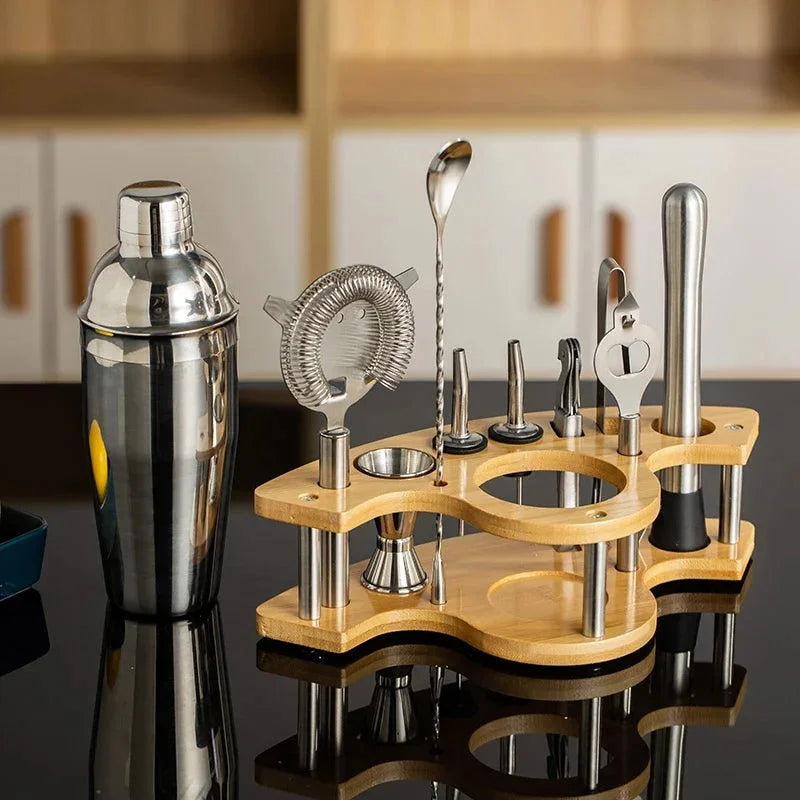 Kit Bartender de Aço Inoxidável com Shaker e Ferramentas Dellirium