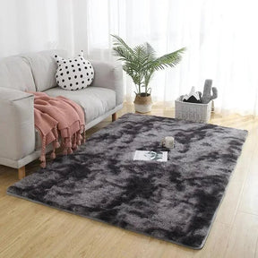 Tapete Felpudo Tie-dye Retangular para Decoração Moderna Lenogue