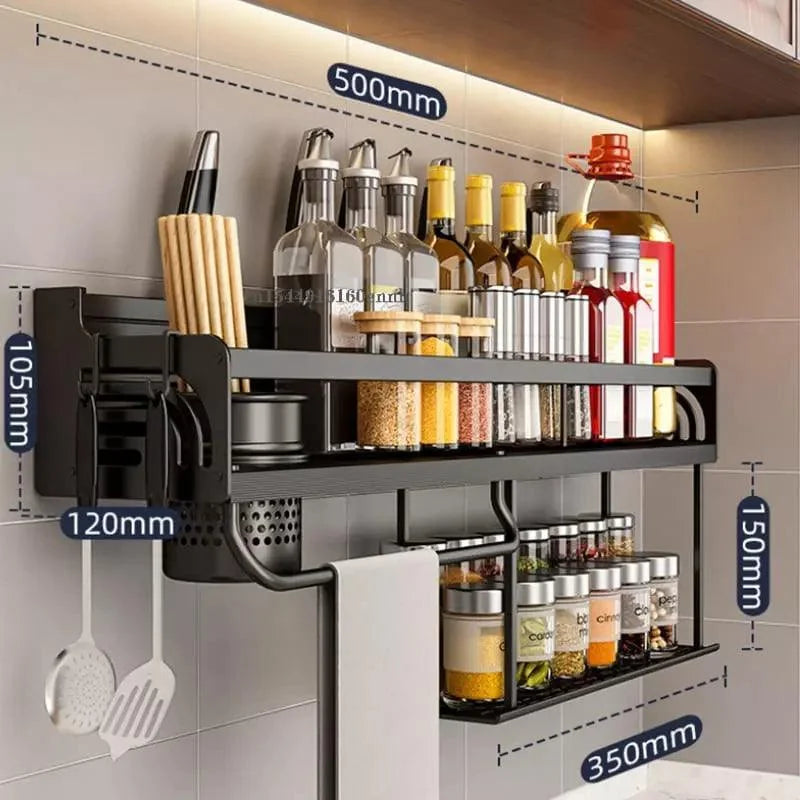 Prateleira Multifuncional para Cozinha em Aço Inox