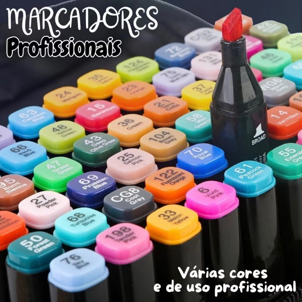 Kit Livro de Colorir Bobbie Goods Capa Dura + Canetinhas Dupla Ponta