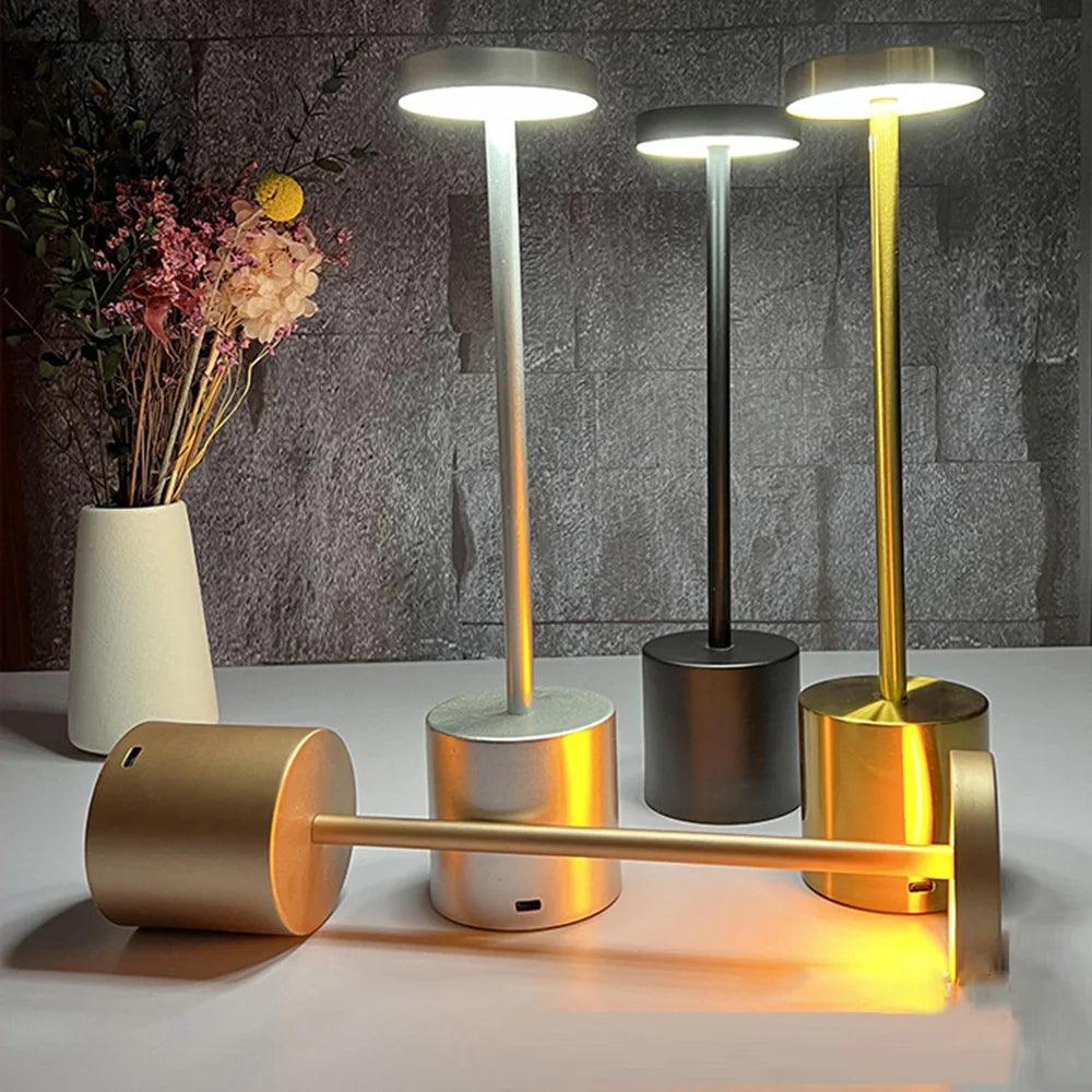 Luminária de Mesa Sem Fio | Bateria Recarregável e Iluminação Ajustável Abajur