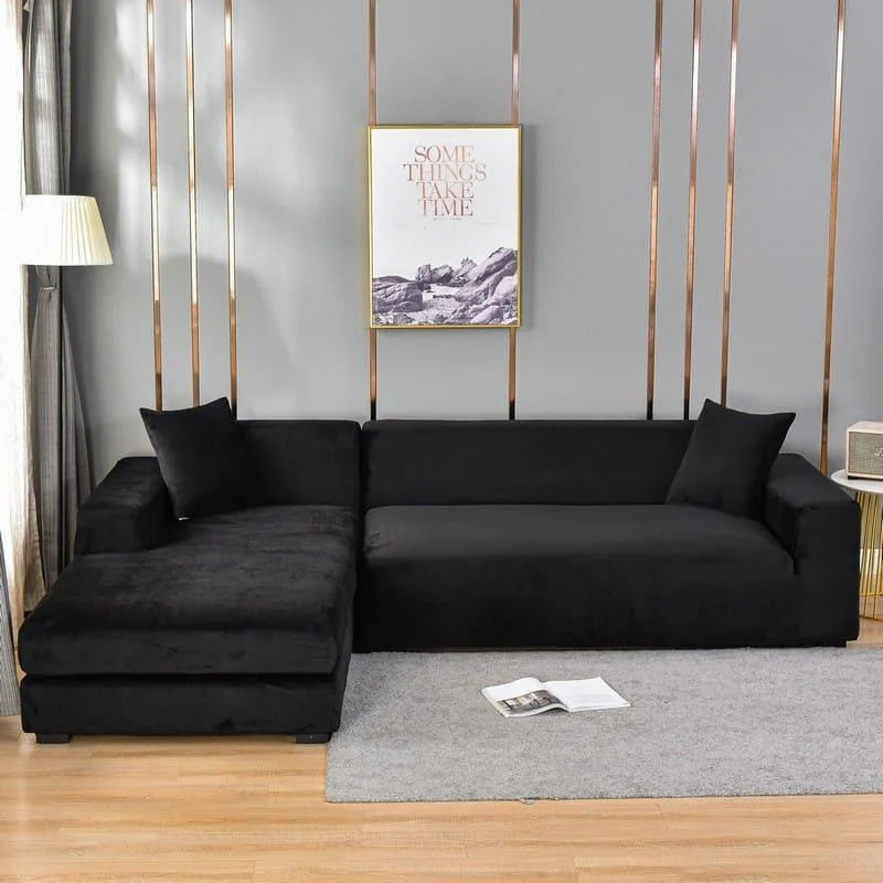 Capa para Sofá Suede Preto Impermeável para Sala