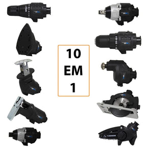 PowerMax Pro Kit 10 em 1  - Parafusadeira Furadeira Lixadeira Serra Martelete Elétrico Espatulas