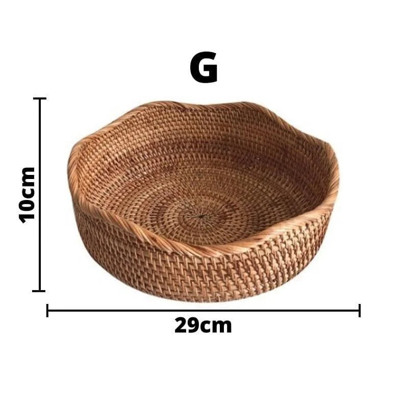 Cesta Organizadora de Vime em Rattan Feita à Mão