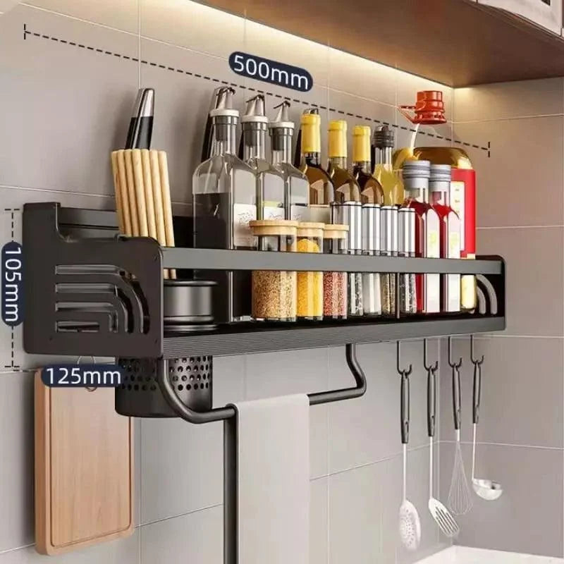 Prateleira Multifuncional para Cozinha em Aço Inox