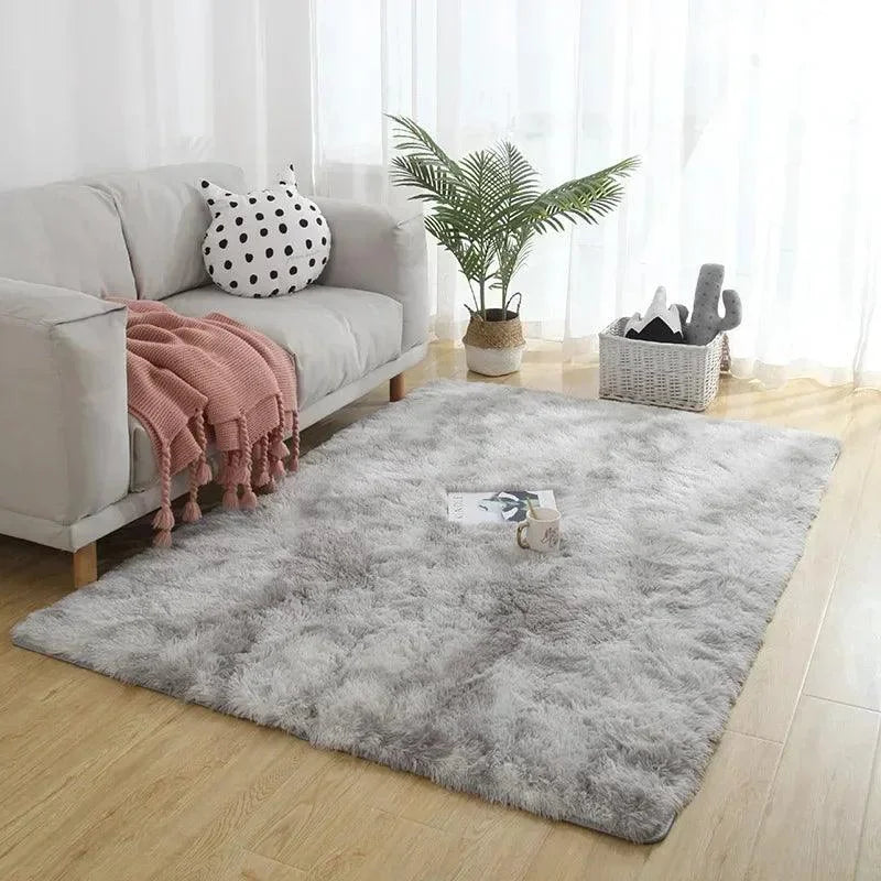 Tapete Felpudo Tie-dye Retangular para Decoração Moderna Lenogue