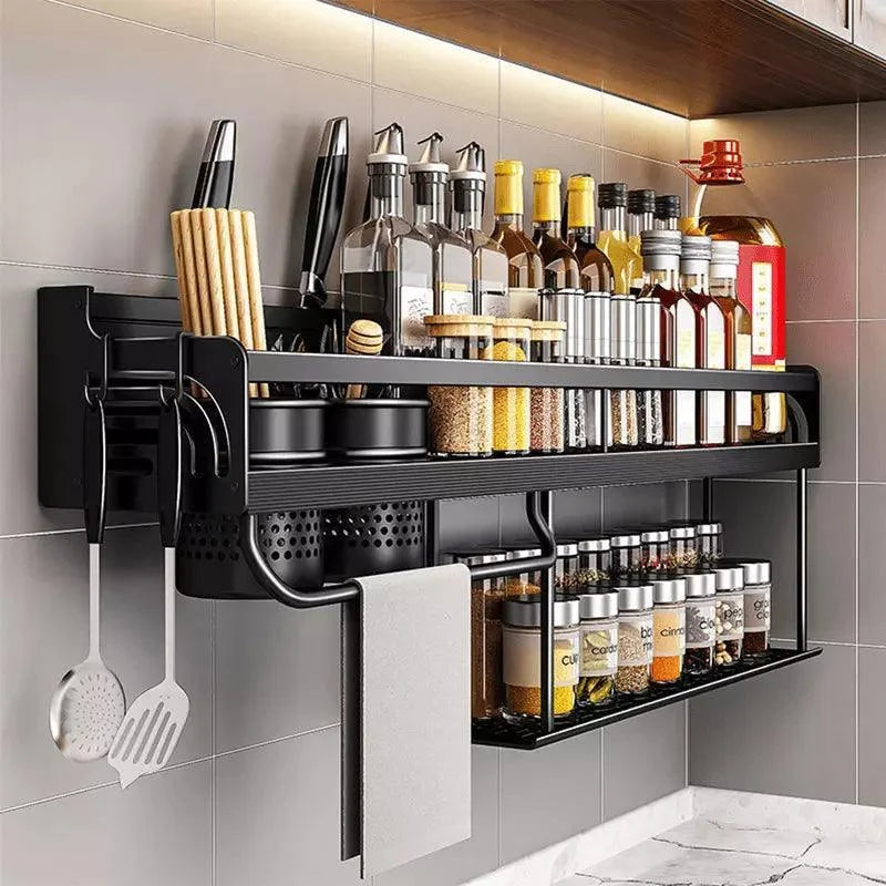 Prateleira Multifuncional para Cozinha em Aço Inox