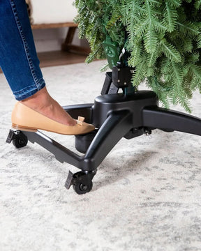 Árvore de Natal Verde Premium com Galhos Articulados, Suporte Metálico que gira e com Rodinhas e Micro LEDs Embutidos