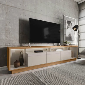 Rack para TV até 75 Polegadas 3 Portas 218cm Fita de LED