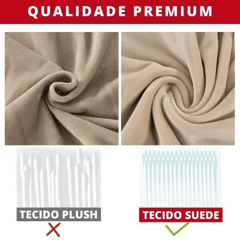 Capa para Sofá Suede Preto Impermeável para Sala