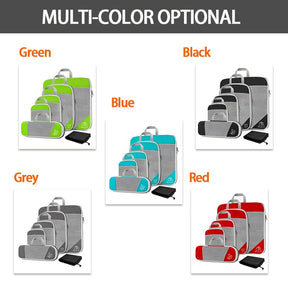 Kit 6 Bolsas Organizadoras De Compressão Para Malas De Viagem