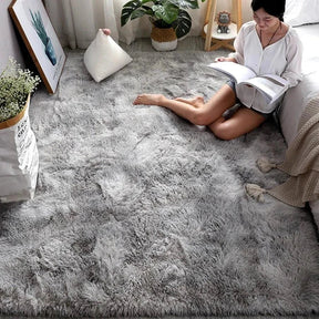 Tapete Felpudo Tie-dye Retangular para Decoração Moderna Lenogue