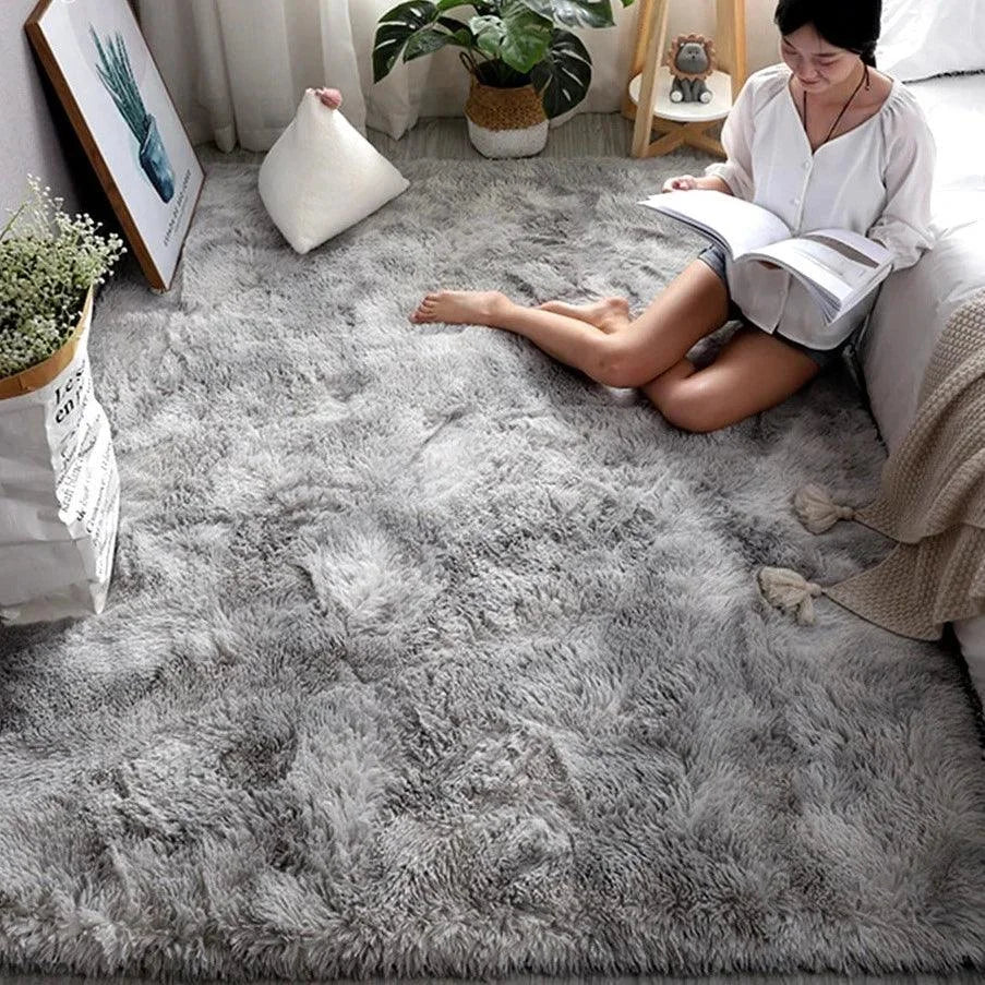 Tapete Felpudo Tie-dye Retangular para Decoração Moderna Lenogue