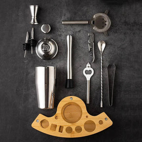 Kit Bartender de Aço Inoxidável com Shaker e Ferramentas Dellirium